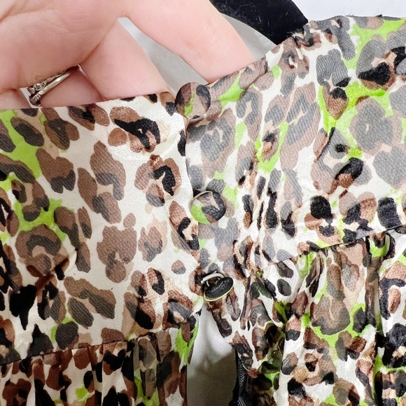 NEW NWT Dundas x Revolve Brooklyn Mini Dress Leopard Green Size Small - Picture 7 of 12